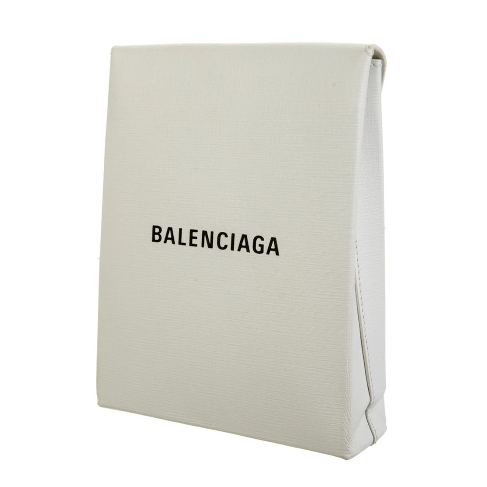 Balenciaga Shopping Envelope Clutch in White
